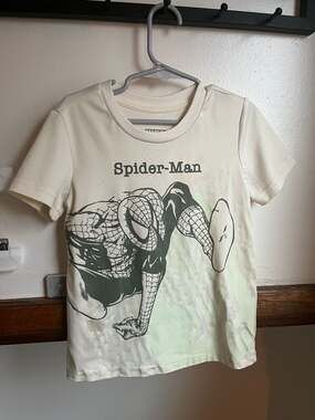 Marvel Boy's Spider-Man Sketch Graphic T-Shirt - Cream Size 5